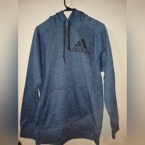 Adidas Men's Heathered Blue Hoodie